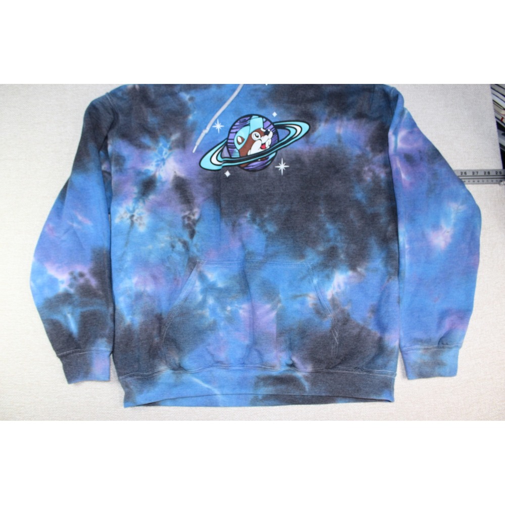 Buc-ee's Tie Dye Galaxy Space Hoodie To Buc-ee's Back Blue Purple Large MC0082